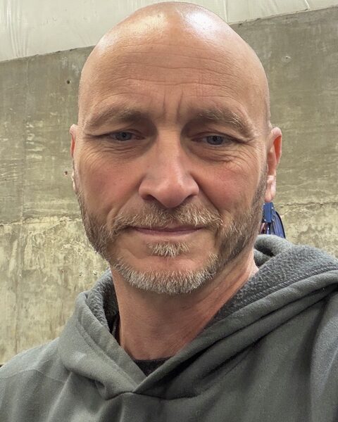 Michael Poteete in the shop